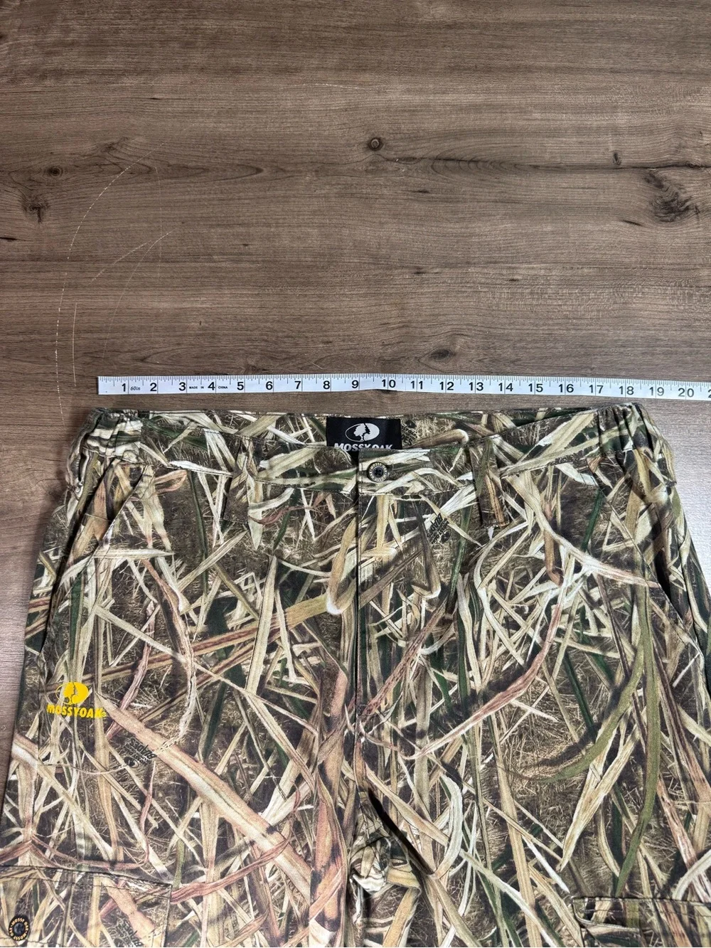 Mossy Oak Shadow Grass Blades Camo Cargo Hunting Pants Men 36-38 L Drawstring